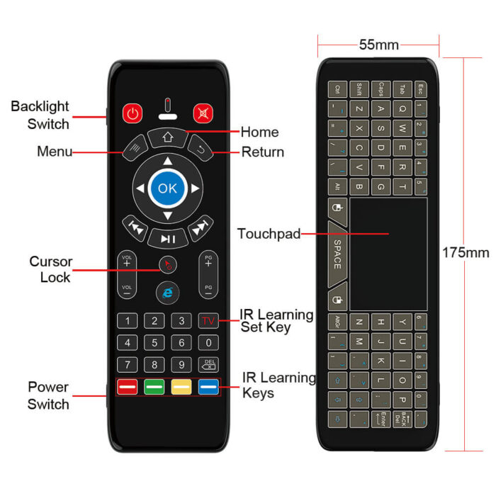 t16 plus air mouse with touchpad