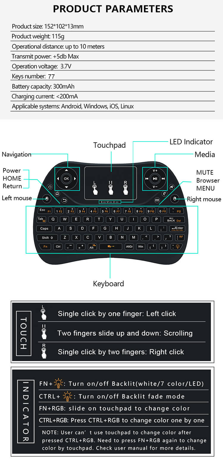 air mouse keyboard for tv box