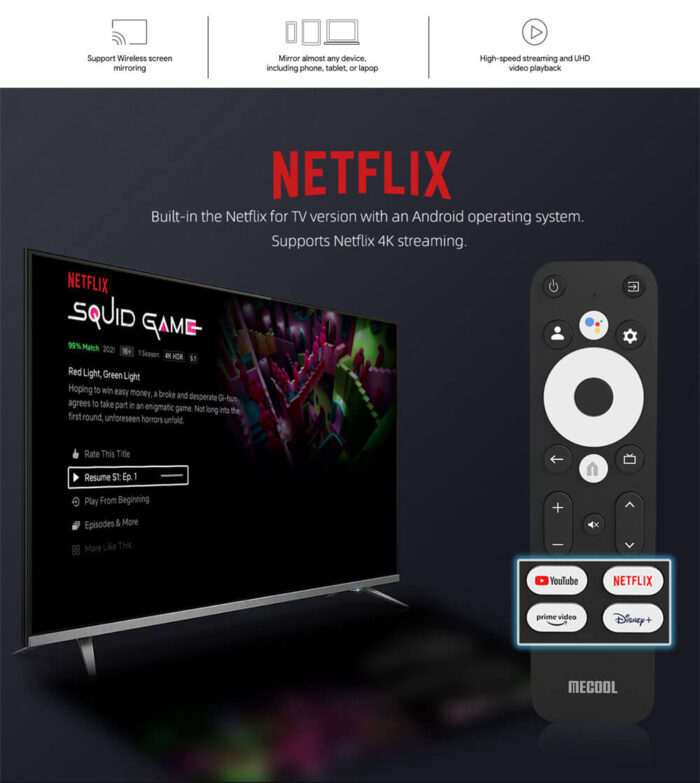 km7 plus Netflix certified tv box