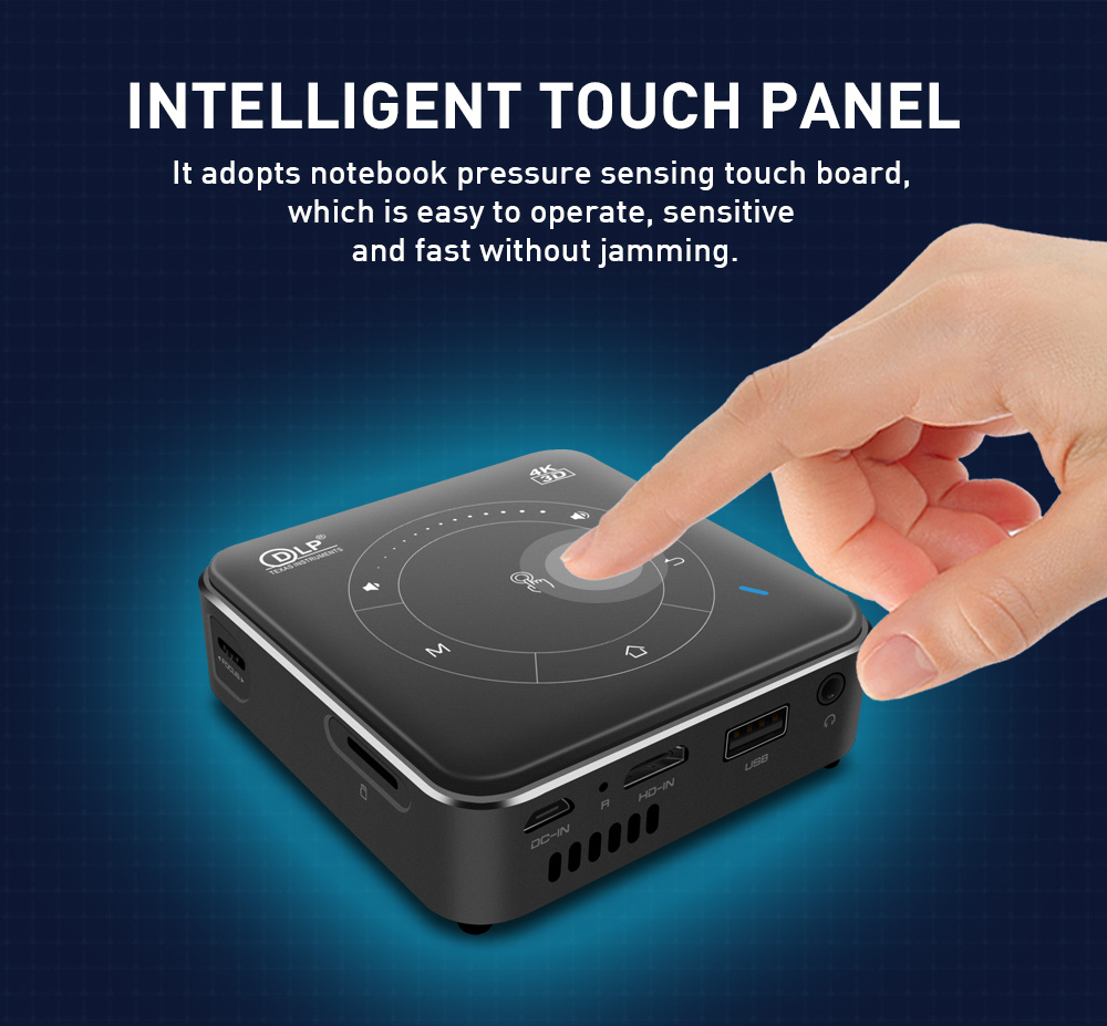 dlp projector with touch panel